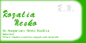 rozalia mesko business card